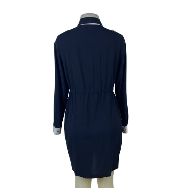 Calvin Klein Women's Black Dress  Snap Button Waist Accents Size 10P