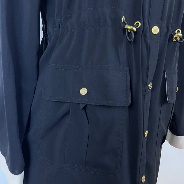 Calvin Klein Women's Black Dress  Snap Button Waist Accents Size 10P