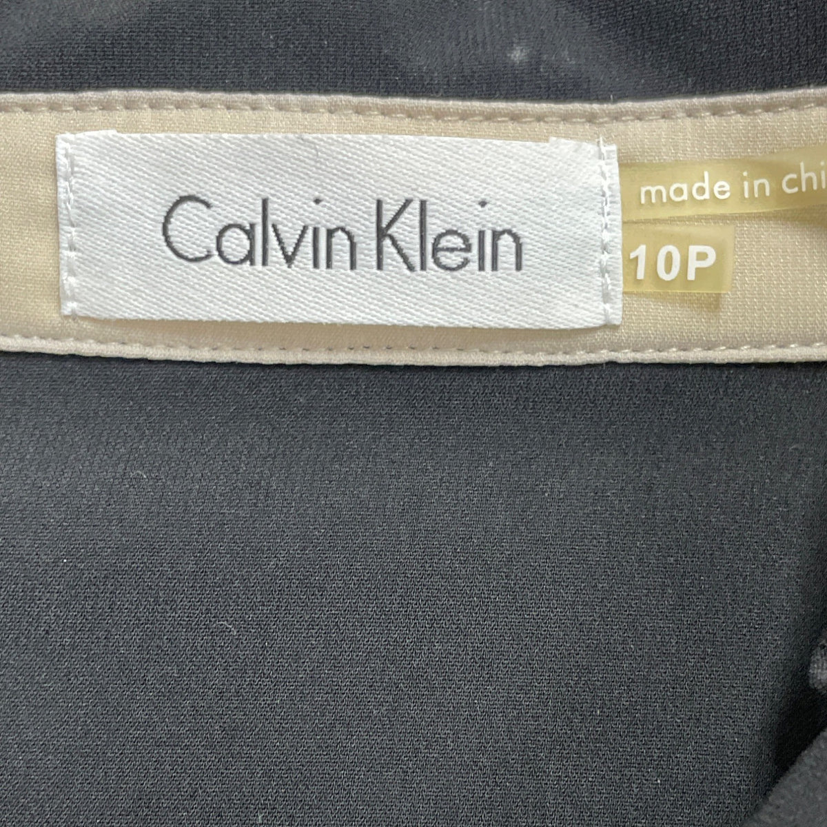 Calvin Klein Women's Black Dress  Snap Button Waist Accents Size 10P