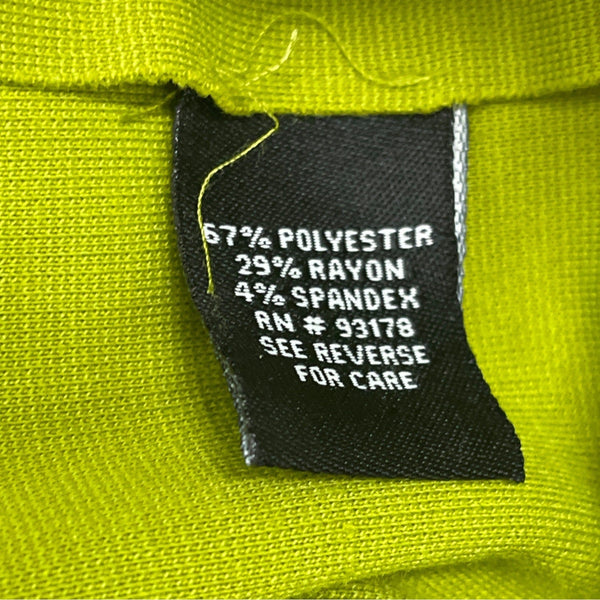 Premier Lime Green Sleeveless Sheath Dress W/ Collar Detail Size 6