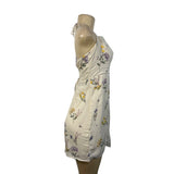 Lulus Women's Beige Summer Flower Print Slip Short Dress Sz L - New