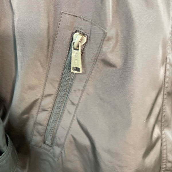 Nautica Womens Olive Green Hooded Rain Jacket Sz M