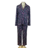 Simply Vera Women’s Navy Star Print Two-Piece Button-Down Pajama Set Sz S - New