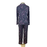Simply Vera Women’s Navy Star Print Two-Piece Button-Down Pajama Set Sz S - New