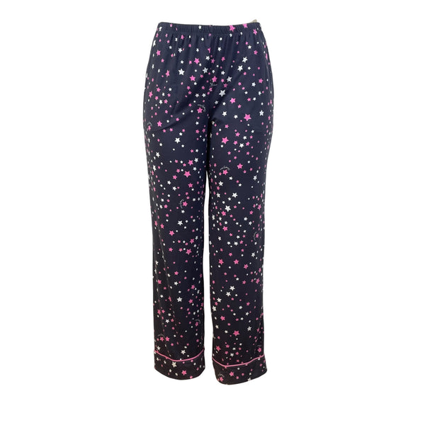 Simply Vera Women’s Navy Star Print Two-Piece Button-Down Pajama Set Sz S - New