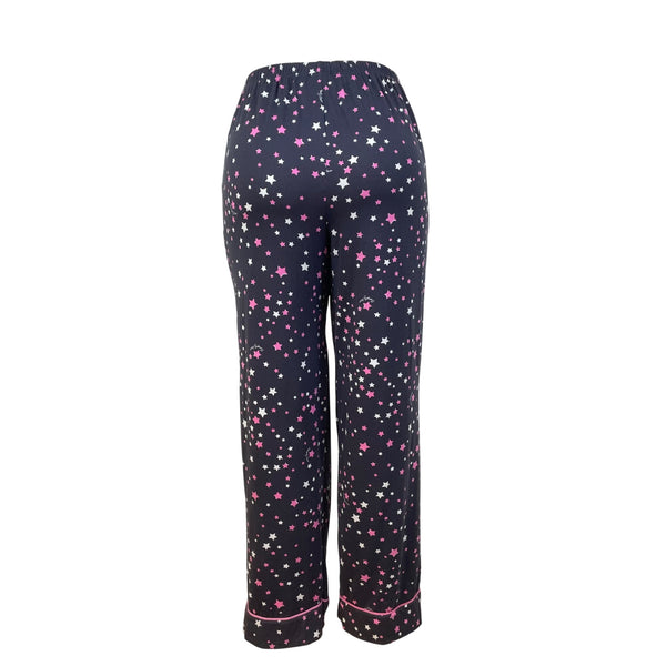 Simply Vera Women’s Navy Star Print Two-Piece Button-Down Pajama Set Sz S - New