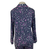 Simply Vera Women’s Navy Star Print Two-Piece Button-Down Pajama Set Sz S - New