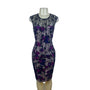 French Connection Black Floral Sleeveless Sheath Dress Women’s Multi-Color Sz 6