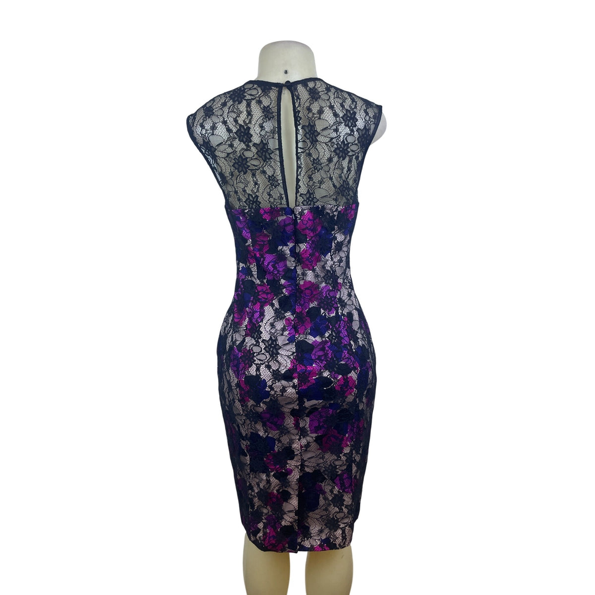French Connection Black Floral Sleeveless Sheath Dress Women’s Multi-Color Sz 6