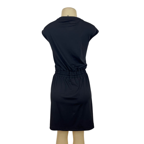 Lou & Grey Womens Black Sleeveless Blousson Dress with Drawstring Size XL - New