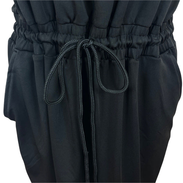 Lou & Grey Womens Black Sleeveless Blousson Dress with Drawstring Size XL - New