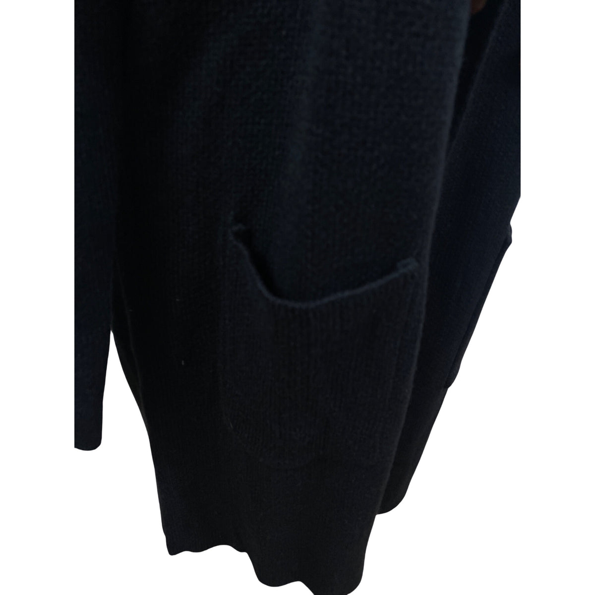 Cici Bird Womens Black Double-Breasted Long Knit Cardigan Sz L - New