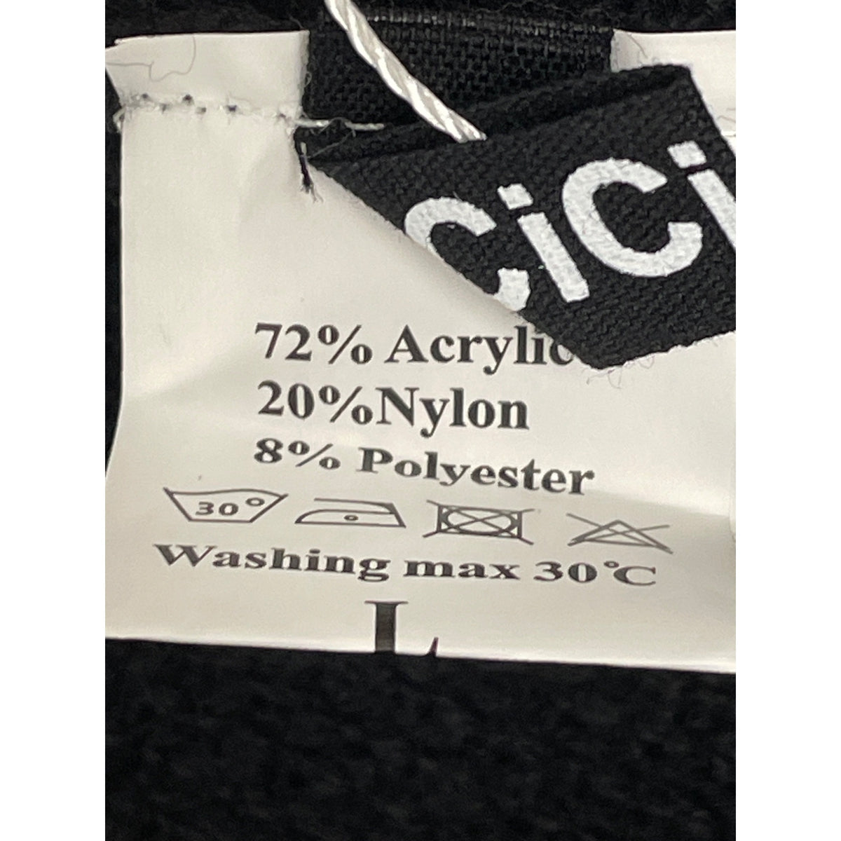 Cici Bird Womens Black Double-Breasted Long Knit Cardigan Sz L - New