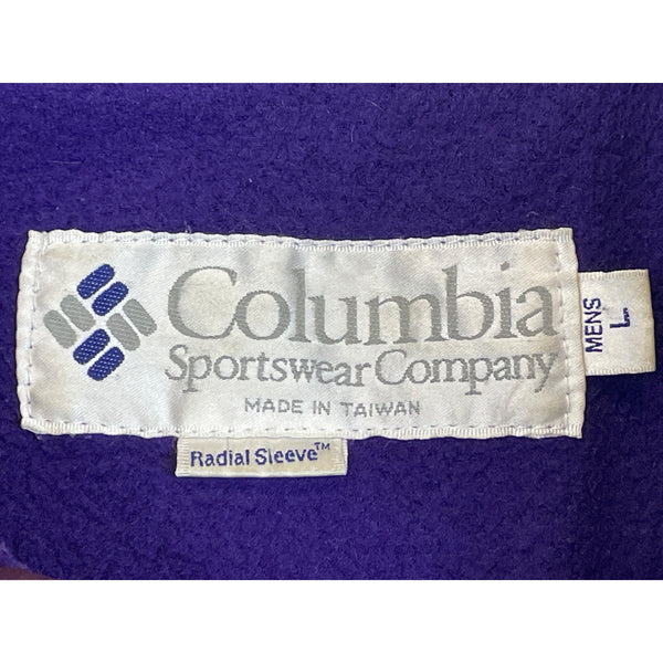 Columbia Mens Teal & Purple Radial Sleeve Jacket Size L Lightweight Nylon Outerwear