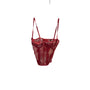 Shein Womens Red Lace Corset Top Size Small