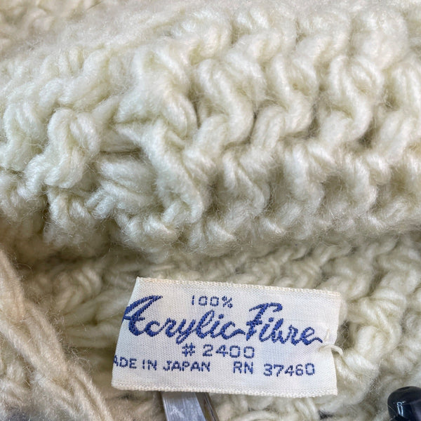 Handmade Chunky Knit Cream Acrylic fiber Newsboy Cap