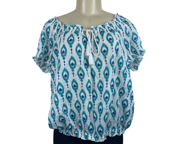 St John’s Bay Women's Teal Blouse Sz PXL - NWT