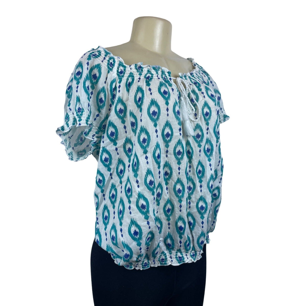St John’s Bay Women's Teal Blouse Sz PXL - NWT