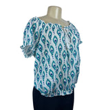 St John’s Bay Women's Teal Blouse Sz PXL - NWT