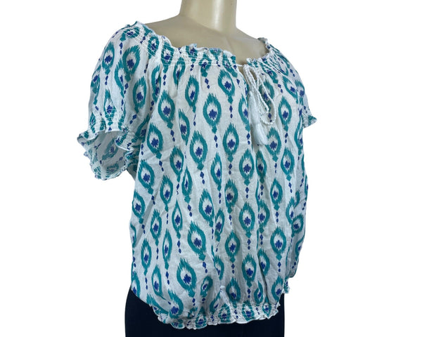 St John’s Bay Women's Teal Blouse Sz PXL - NWT