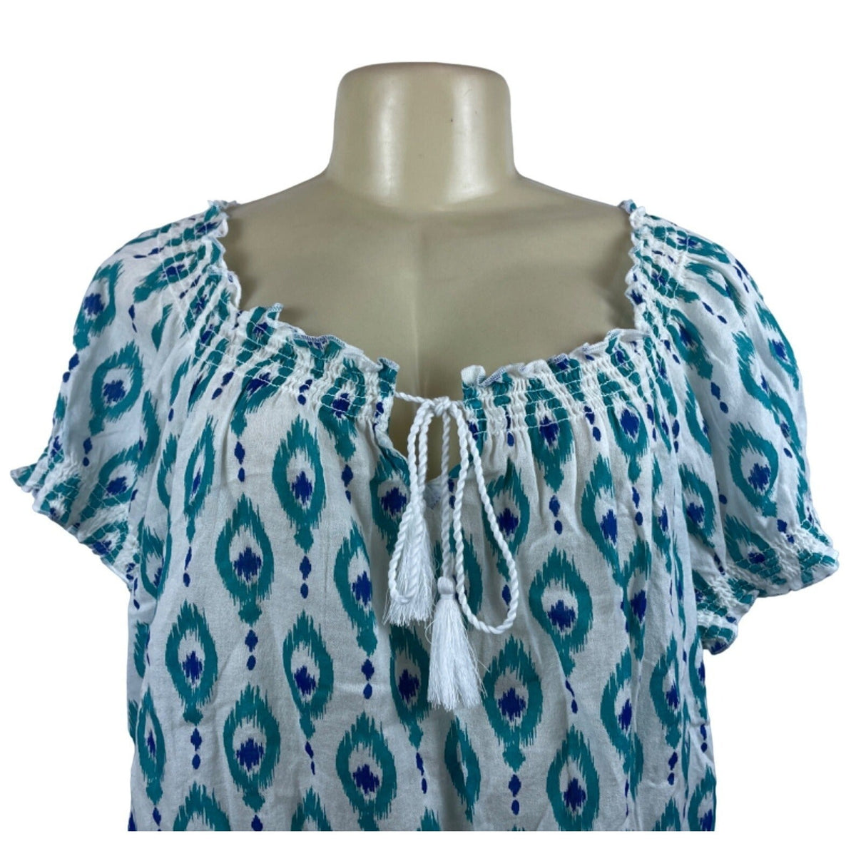 St John’s Bay Women's Teal Blouse Sz PXL - NWT