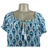 St John’s Bay Women's Teal Blouse Sz PXL - NWT