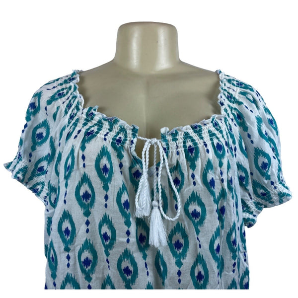 St John’s Bay Women's Teal Blouse Sz PXL - NWT