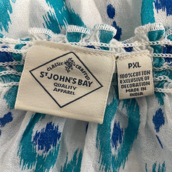 St John’s Bay Women's Teal Blouse Sz PXL - NWT