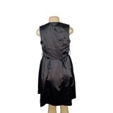 White House Black Market Women’s Sleeveless Black Asymmetrical Zip Dress Sz 0