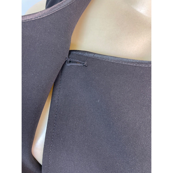 White House Black Market Women’s Sleeveless Black Asymmetrical Zip Dress Sz 0