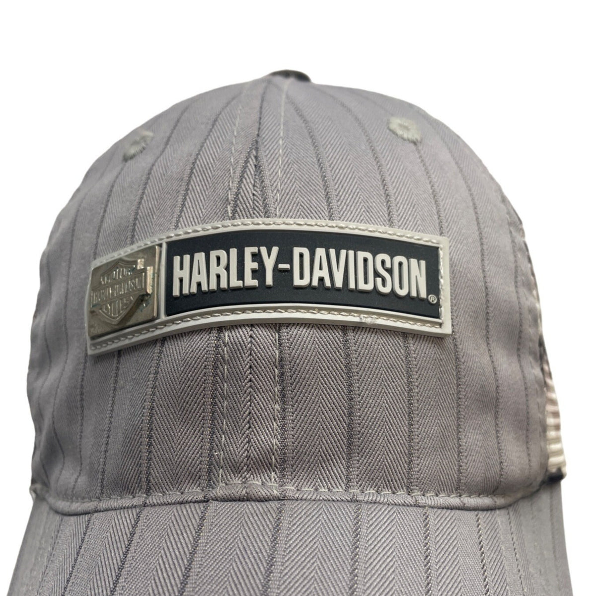 Harley Davidson Charlotte NC Gray Trucker Hat with Cammo Pattern One-Size