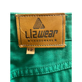 Vintage Lizwear Womens Green Denim Jeans Size 12 Straight Leg