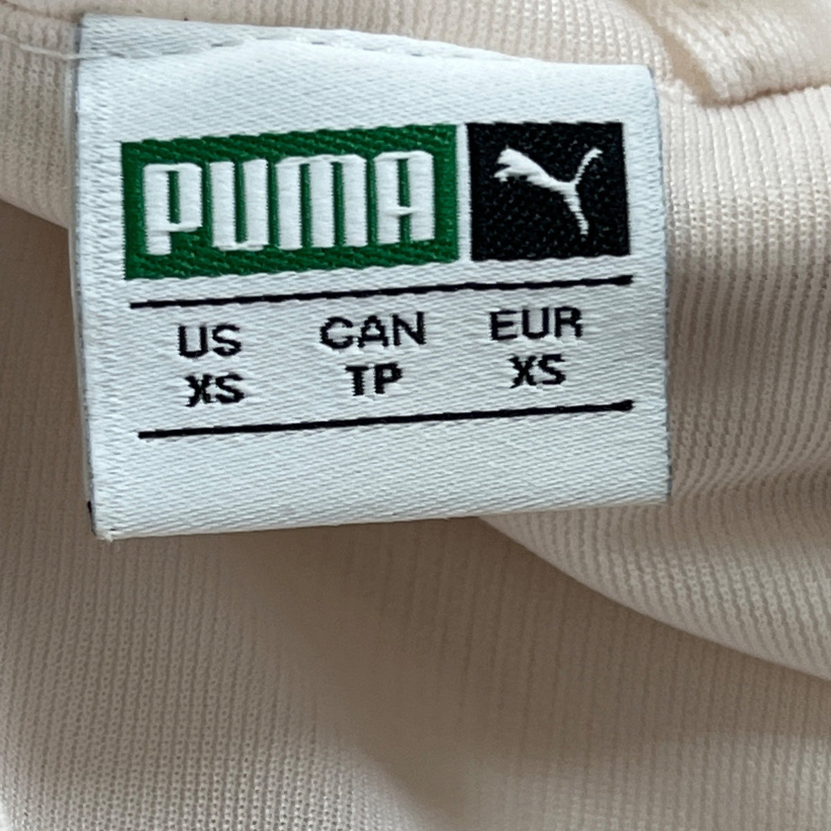 Puma Womens Ivory Fleece Zip-Up Hoodie With Hood  Cozy Ribbed Hem Sz XS