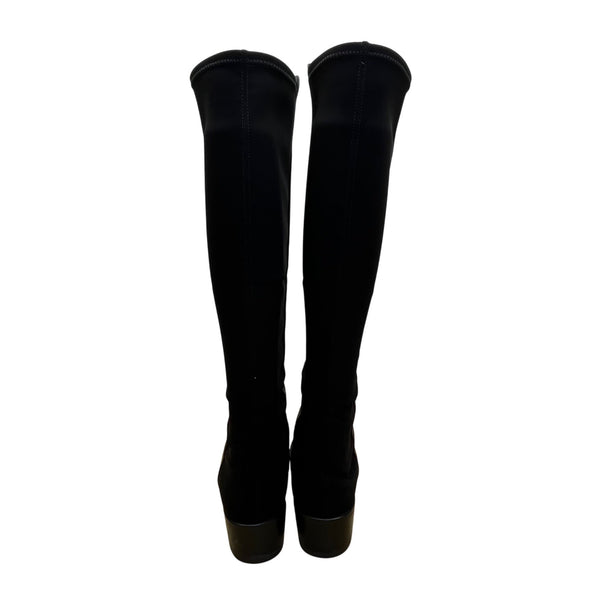 Stuart Weitzman Women’s Black Leather Mezzamezza Tall Riding Boots Size 8M