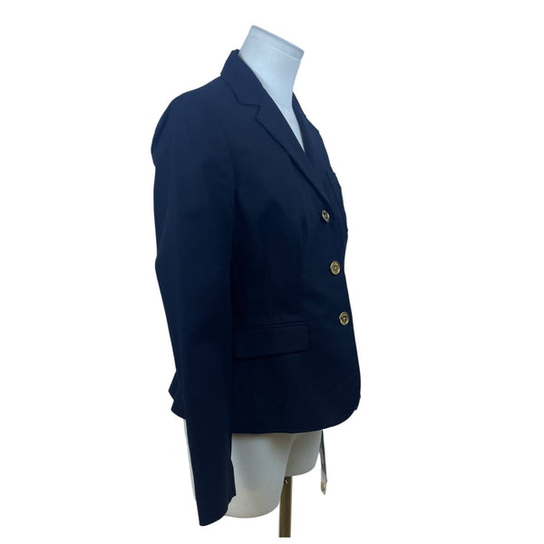 Ralph Lauren Women's Black Blazer Button-Front Embroidered Emblem Size P/M - New