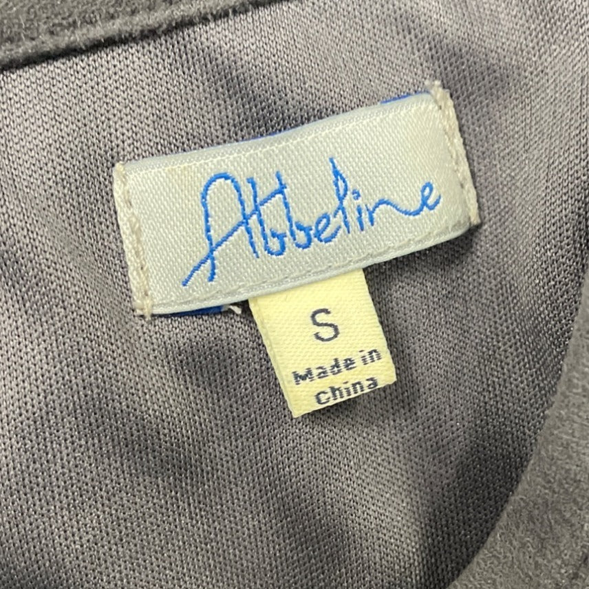 Abbeline Womens Short Sleeve Gray Mini Dress With Lace-Up Side Detail Sz S