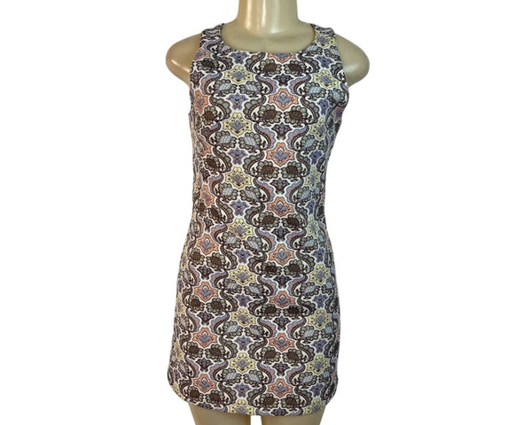 Zara Trafaluc Multicolor Paisley Print Sleeveless Mini Dress Size S