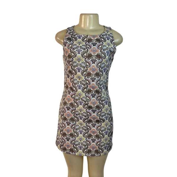 Zara Trafaluc Multicolor Paisley Print Sleeveless Mini Dress Size S