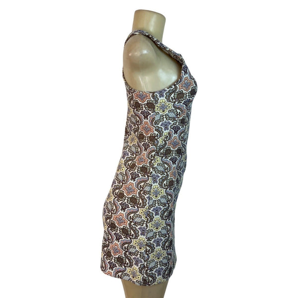 Zara Trafaluc Multicolor Paisley Print Sleeveless Mini Dress Size S