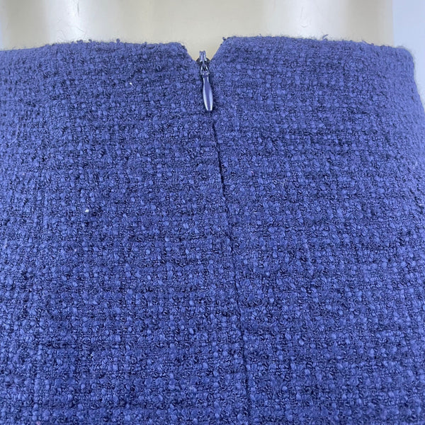 Amanda Smith Women’s Navy Textured Pencil Skirt Fully Lined Back Zip Size 6