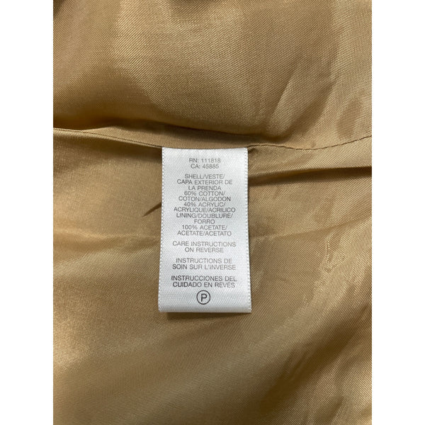 Michael Kors Women’s Brown Houndstooth Camel Cropped Blazer Jacket Sz P/S