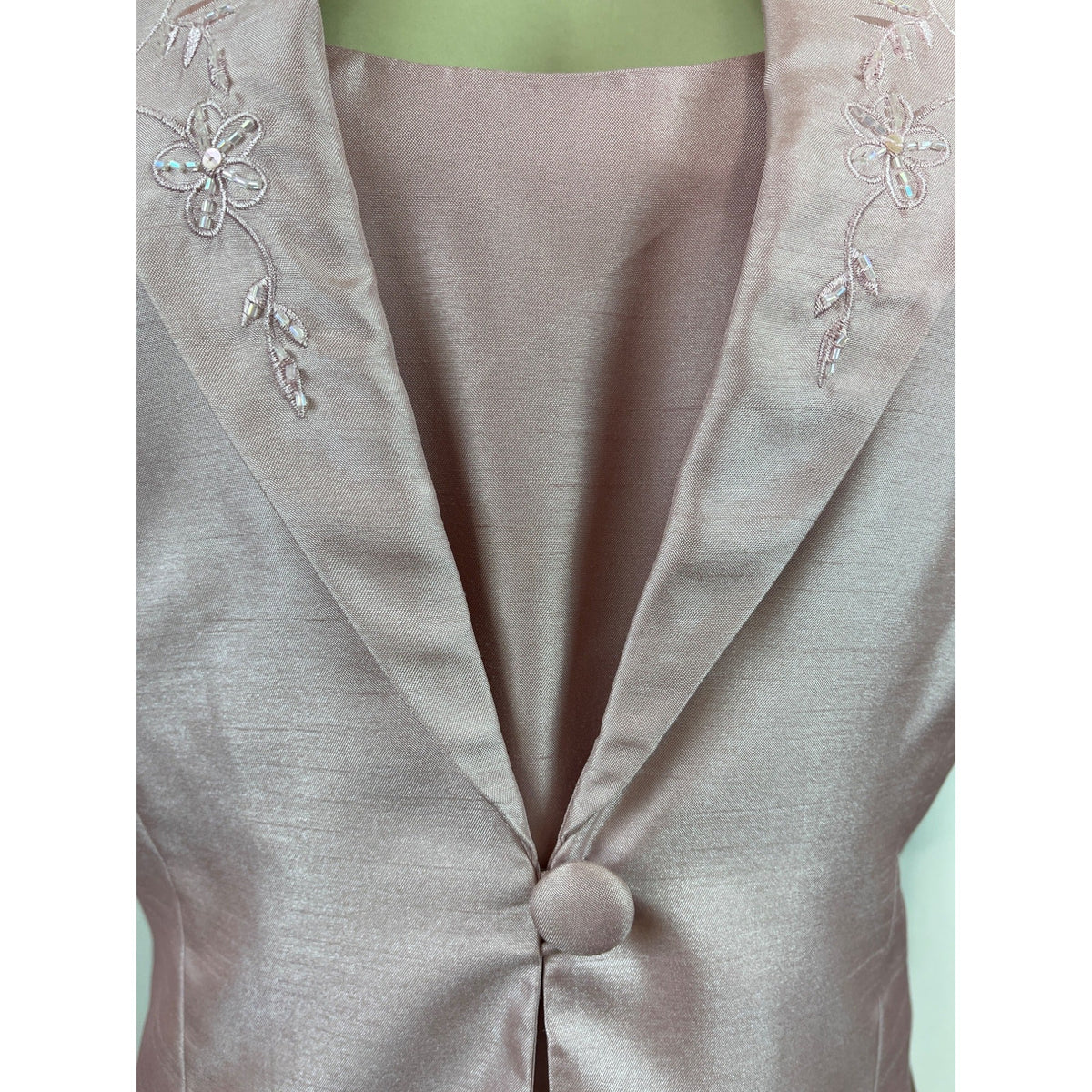 Jessica Howard Womens 2-Piece Pink Embroidered Jacket & Dress Set Size 12 - New