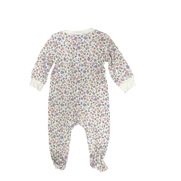 Carters Baby Girls Floral Cotton Sleep & Play One-Piece Size 6 Months White/Pink NWT