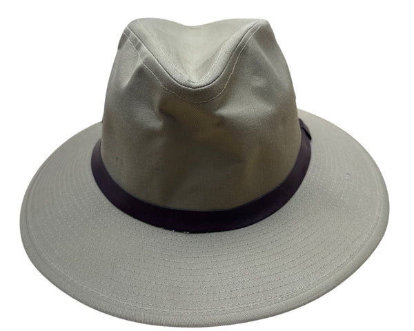 Hats In The Belfry Beige Wide Brim Fedora Western Hat With Black Band Size Large