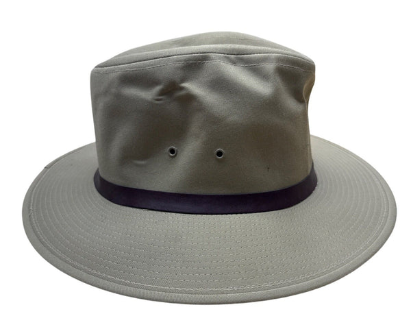 Hats In The Belfry Beige Wide Brim Fedora Western Hat With Black Band Size Large