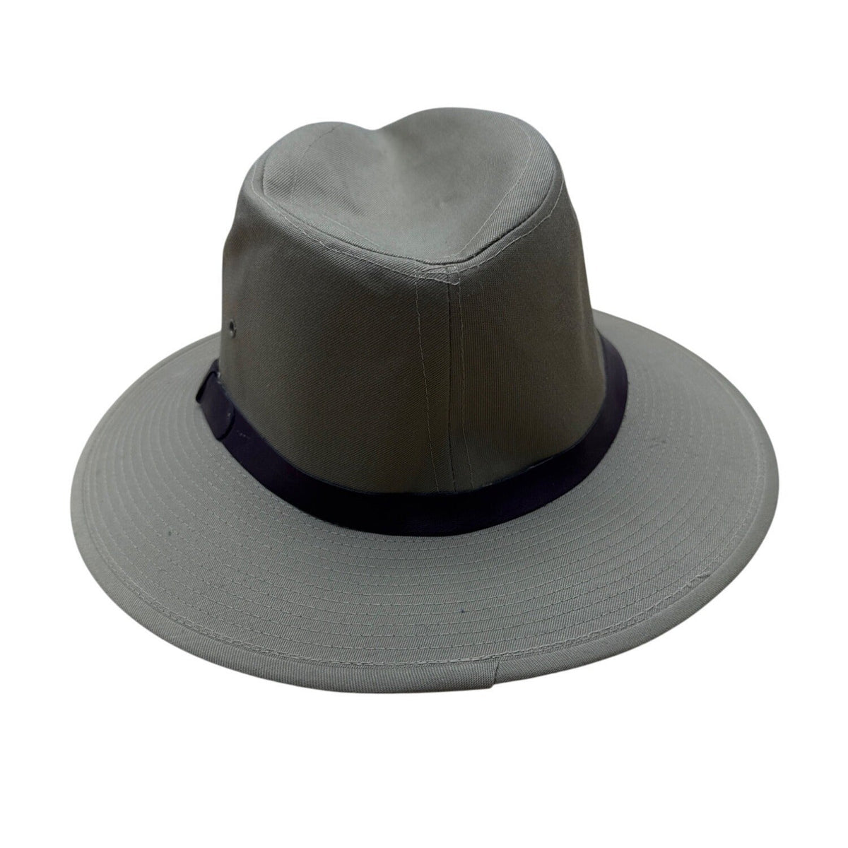 Hats In The Belfry Beige Wide Brim Fedora Western Hat With Black Band Size Large