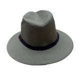 Hats In The Belfry Beige Wide Brim Fedora Western Hat With Black Band Size Large