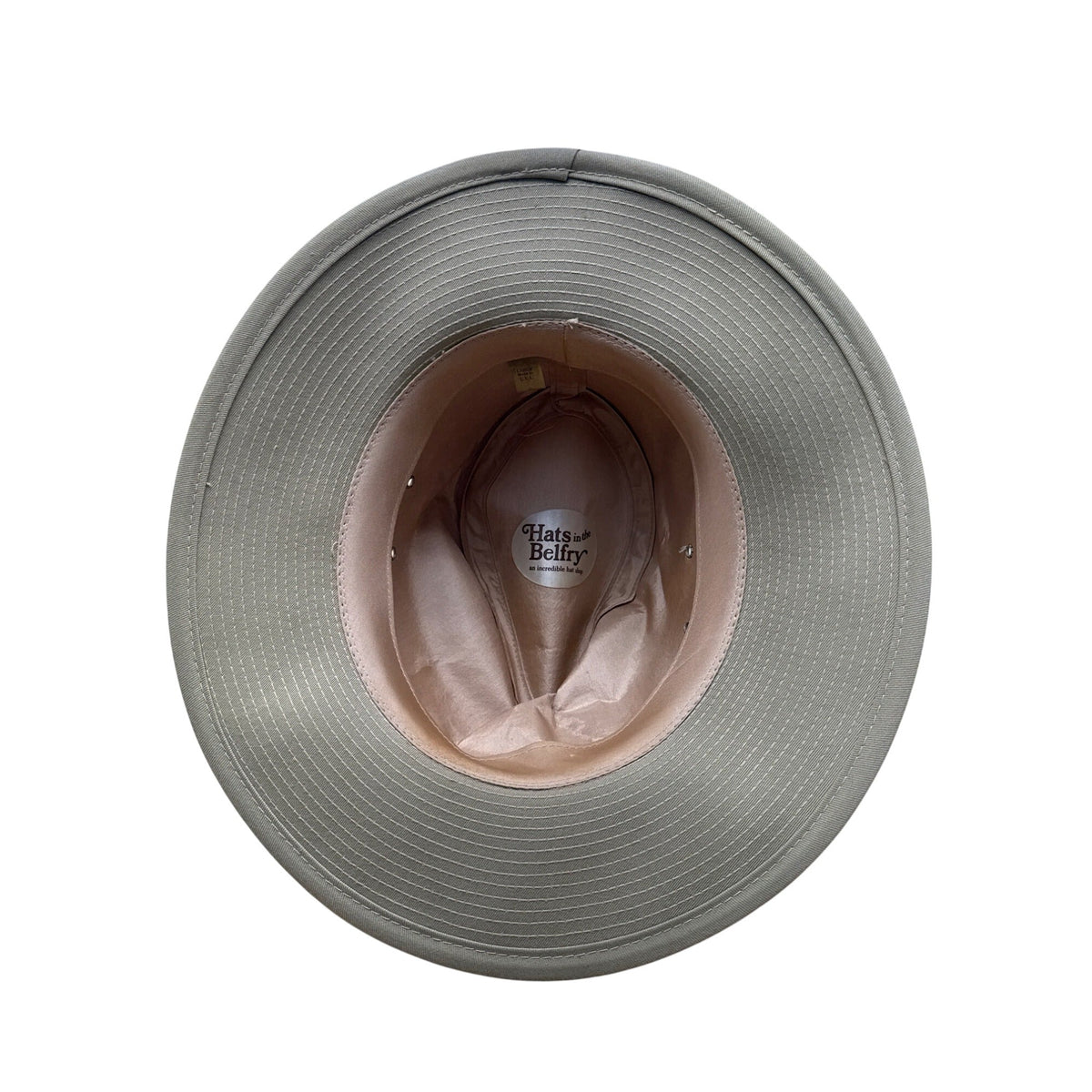 Hats In The Belfry Beige Wide Brim Fedora Western Hat With Black Band Size Large