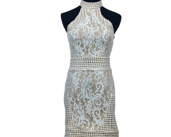 Pretty Little Things Women's White Bodycon Dress Size 4 (EUR 36)
