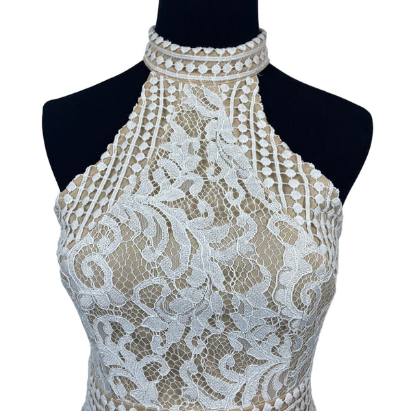 Pretty Little Things Women's White Bodycon Dress Size 4 (EUR 36)